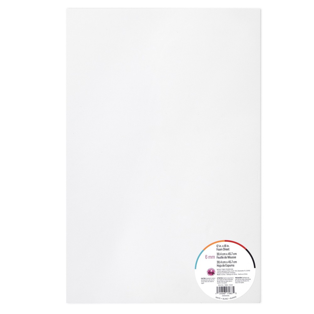 CousinDIY Foam Sheet 12"X18" 6mm-White