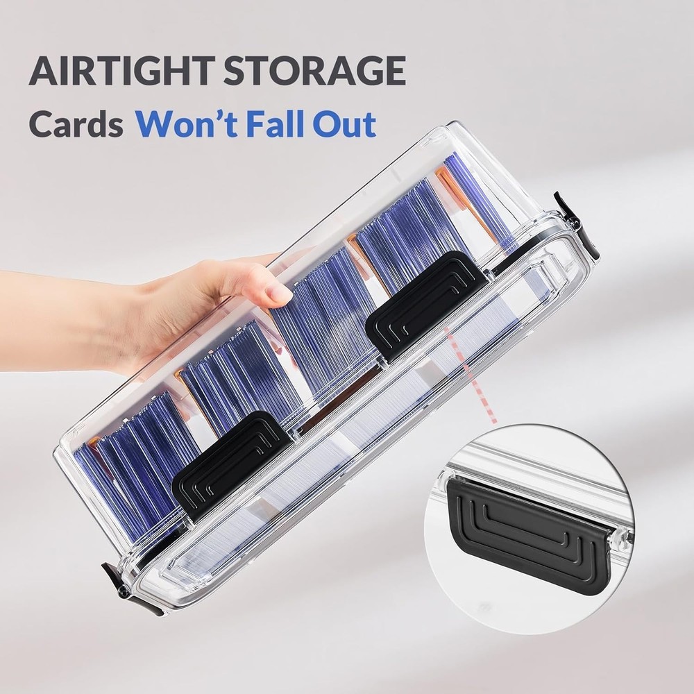 Secure Toploader Storage Box with Dividers