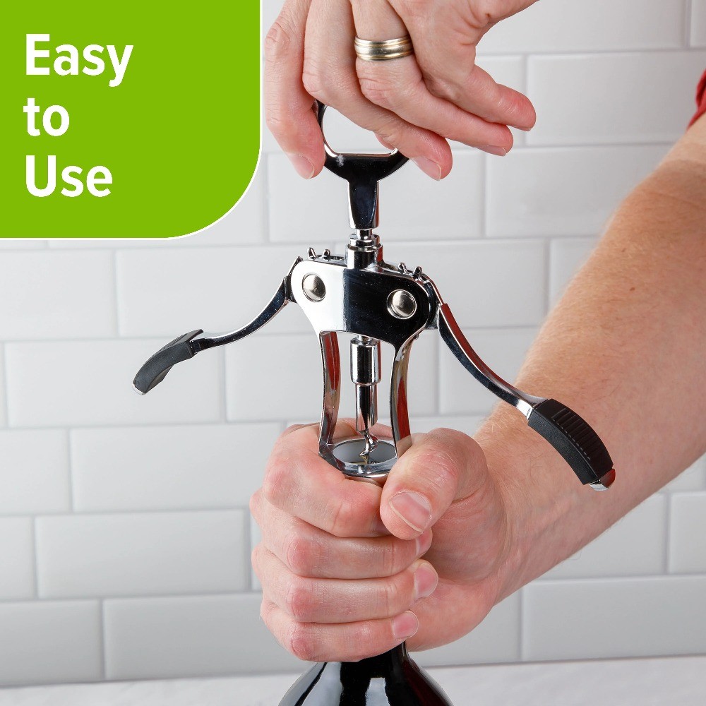 Prep Solutions Chrome Plated Winged Corkscrew & Bottle Opener