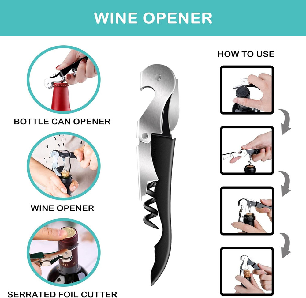 Jar Opener for Weak Hands, Seniors with Arthritis, 5 in 1 Multi Function Bottle