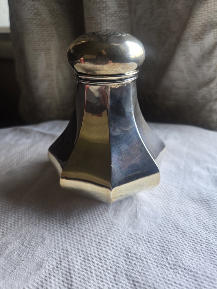 Vintage Tiffany Co Sterling Silver Tea Caddy Vanity Jar