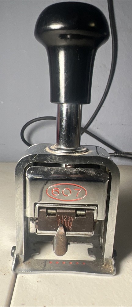 Auto Numbering Machine Number Stamp Chrome 607
