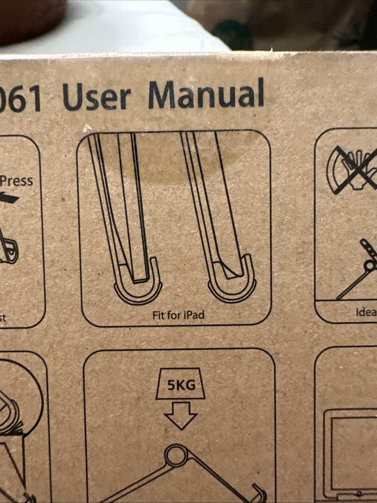 JETech Tablet Stand, Adjustable Portable Desktop Holder, Silver