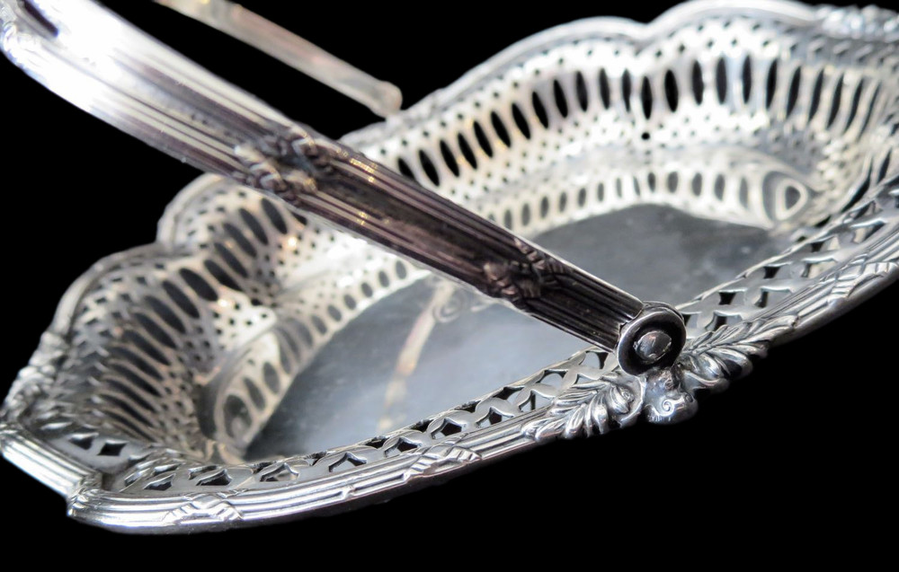 TIFFANY Sterling BASKET Swing HANDLE Antique