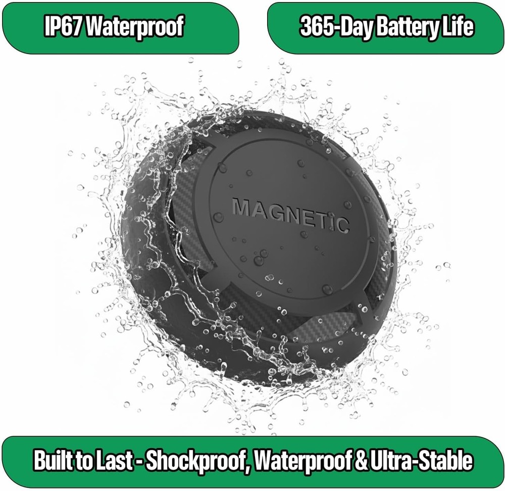 Magnetic Hidden GPS Tracker for Vehicles - Android, No Subscription, Long Bat...