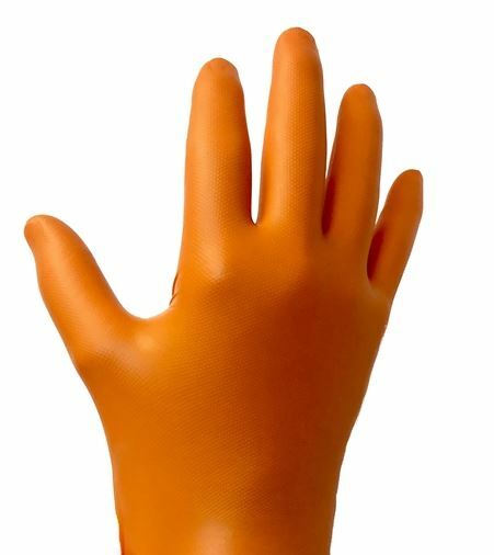 2 PACK $15 A PIECE MEDIUM 6MIL ORANGE NITRILE GLOVES (100/BX)