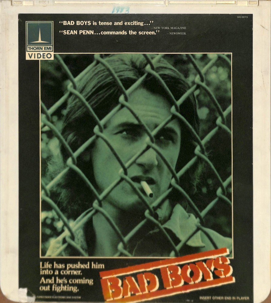 Bad Boys (1983) Vintage CED Videodisc TESTED WORKING