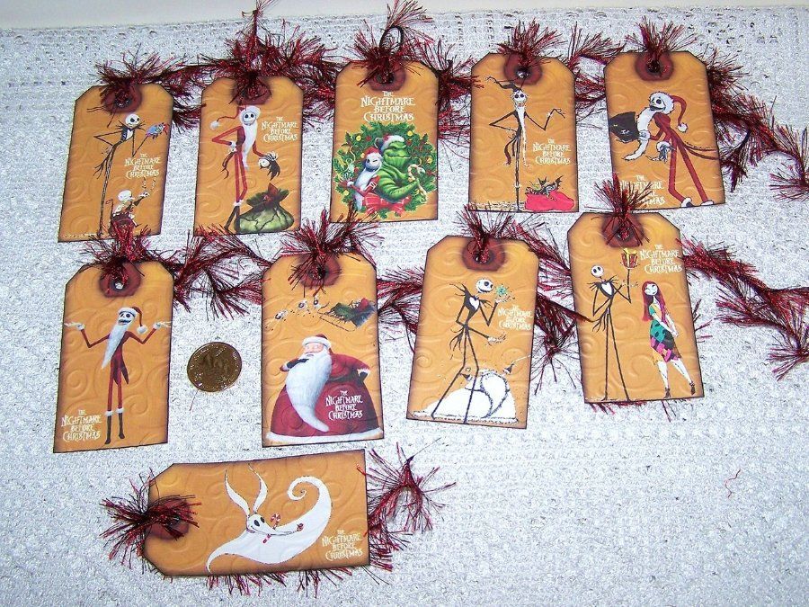 10-Christmas-Jack Skellington-Zero-Nightmare Before Christmas-Gift-Hang-Tags