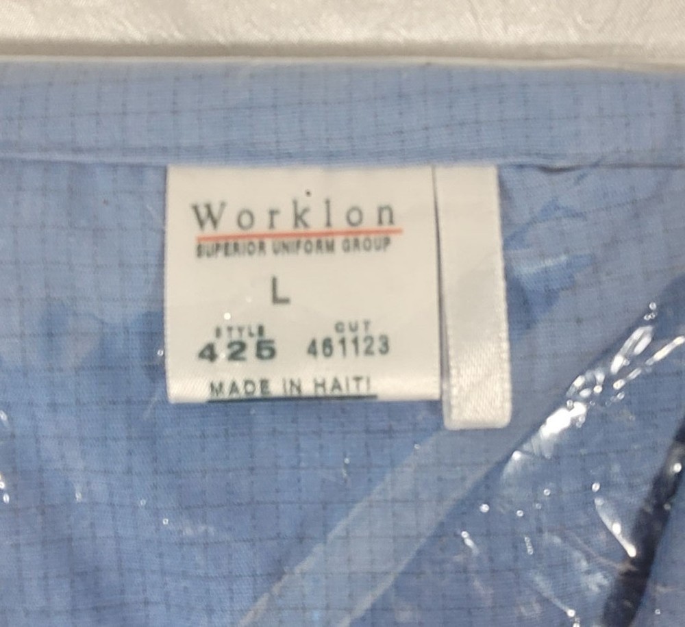 Worklon Unisex Microstat ESD Short Coat #425 - Blue Checkered - Large