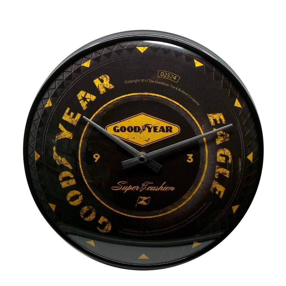 Nostalgic-Art - Retro Wall Kitchen Clock Ø 12" Analog Battery - Goodyear