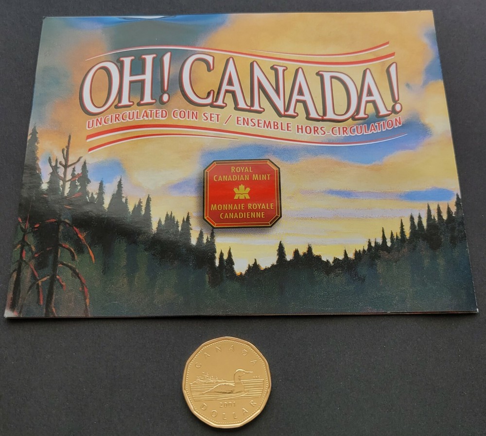 ***  CANADA   LOONIE  2001  ***  MINT  SET  ISSUE  ONLY  ***  BETTER  DATE  ***