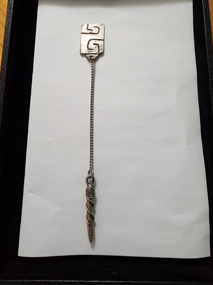 Handmade Sterling Silver Pendulum - Labyrinth Design 2