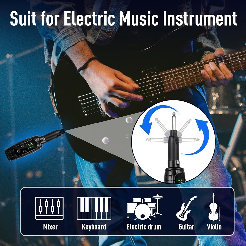 UHF Wireless Microphone System,Transmitter and Receiver XLR Adapter for Dynamic