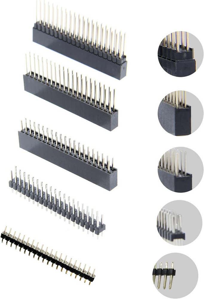 40 Pin Stacking Female Header Kit for Raspberry Pi GPIO Extensions – 2x20 Pack