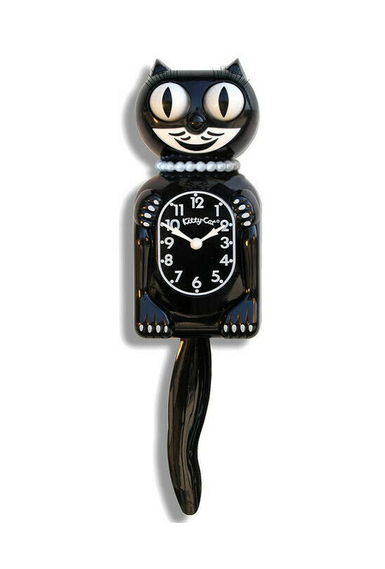 Kit Cat Clock Black Miss Kitty Kit-Cat Klock kat clock