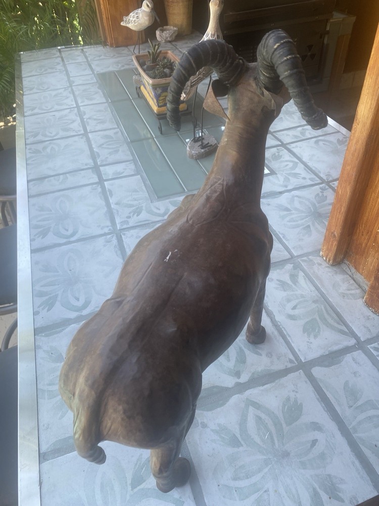 Leather Horned Deer Buck Piece