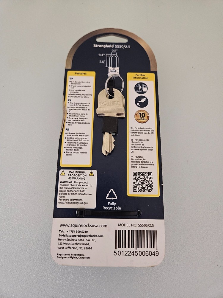 Squire Stronghold Pro Max Padlock SS50 / 2.5