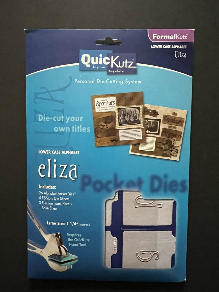 Quickutz Alphabet ELIZA Complete Upper Case, Lower Case, Punctuation W/Binder