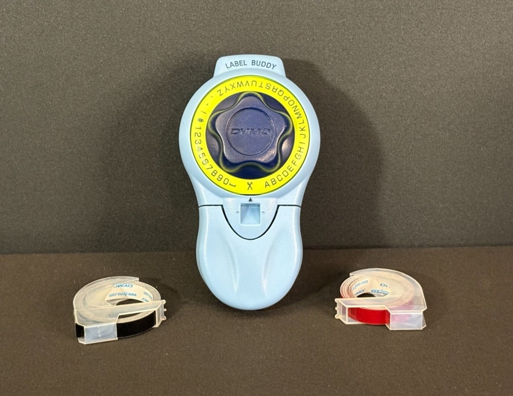 Dymo Blue 3D Embossing Label Maker Dial Alphanumeric Wheel Letter Number Symbol