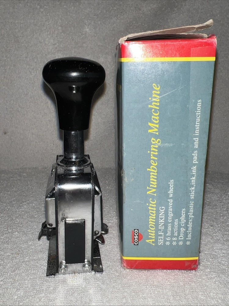 Cosco Automatic Numbering Machine Self Inking w/ Box