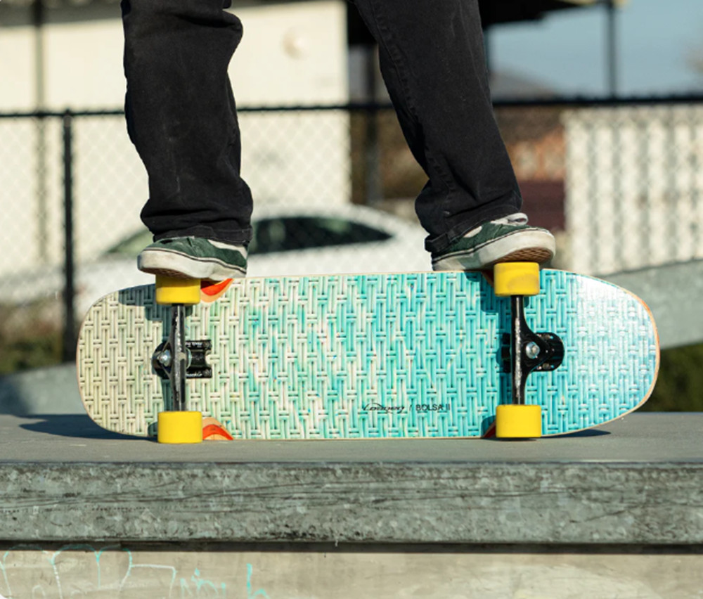 Loaded Bolsa II Skateboard Complete Blue White 9.4x34"