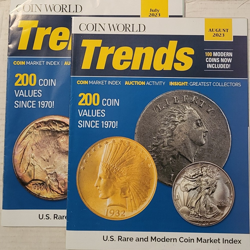 Coin World Magazine Trends Two Issues - July & August 2023