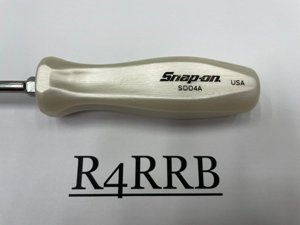 Snap-on Tools NEW 2pc PEARL WHITE Hard Handle Flat Phillips Head Screwdriver Set