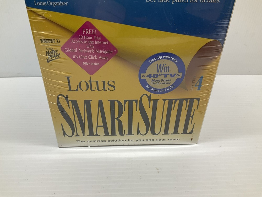 VINTAGE COMPUTER PROGRAM LOTUS SMART SUIT for Dos Windows 3.1 SEALED