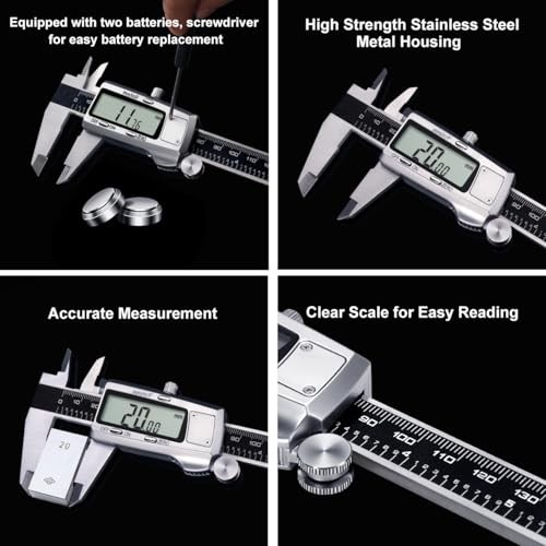 Digital Caliper, Caliper Measuring Tool, Micrometer Dial Vernier KY-21B