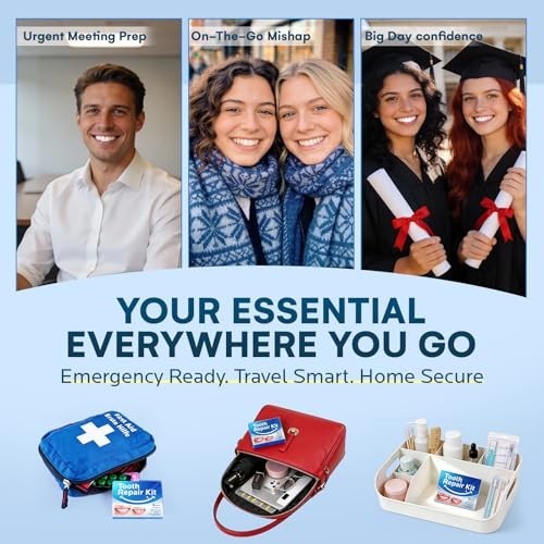 Temporary Tooth Repair Kit - Replace Missing or Broken Teeth, Moldable False Tee