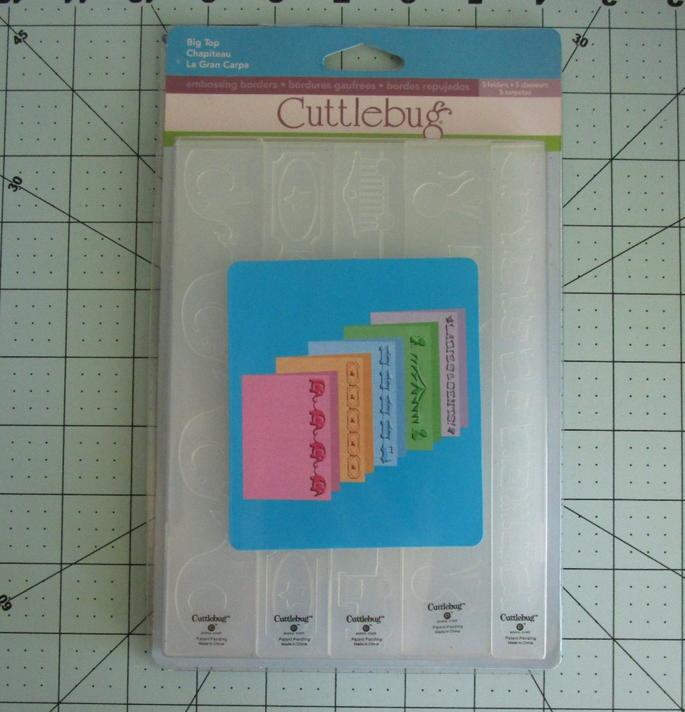 CUTTLEBUG embossing folder BIG TOP 5 pc set - Circus, Elephant, Stars, Train
