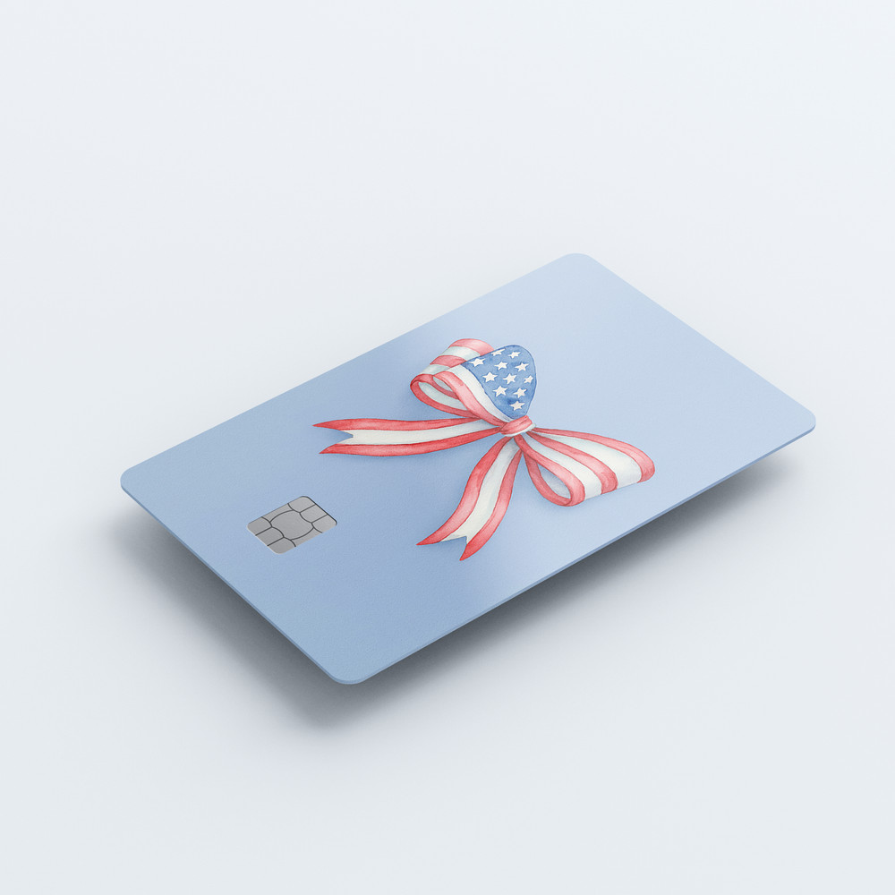 Stars & Stripes Bow Card Skin