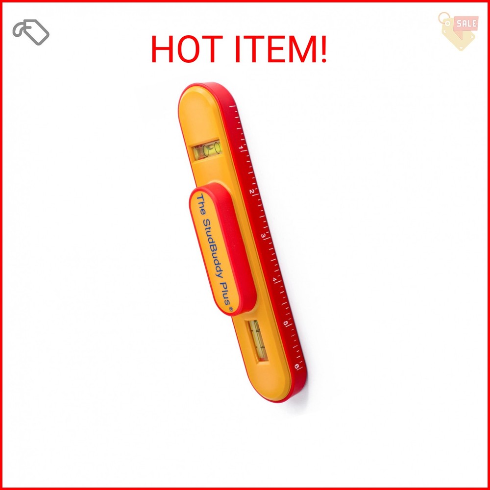 The Original StudBuddy Plus® Magnetic Stud Finder with Level - Made in the USA -