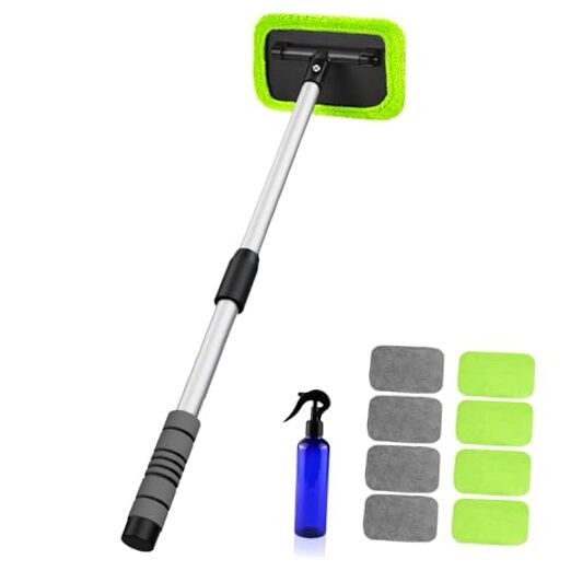 XINDELL Windshield Cleaning Tool for Car –ch Extendable Handle 27in Green