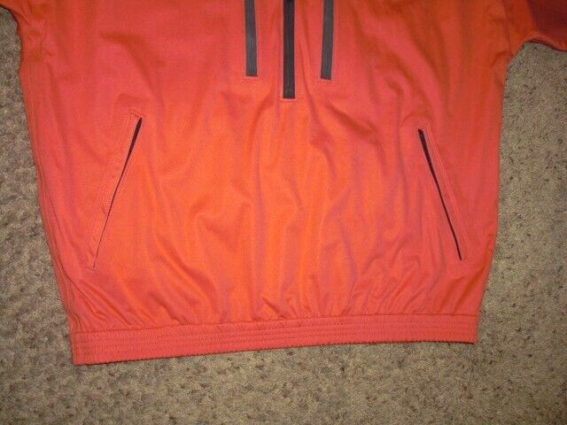 ZERO RESTRICTION orange short sleeve 1/2 zip Pullover Jacket men's Large
