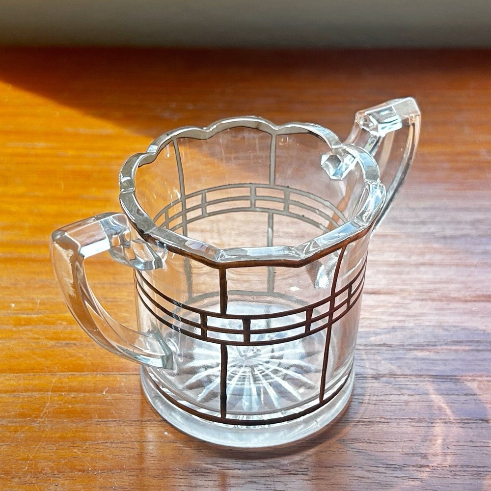 Vintage Silver-overlay Glass Sugar Bowl