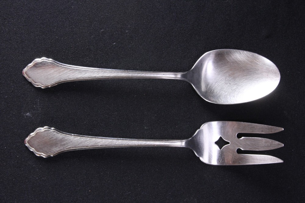 Summer Mist-Autumn Glow Serving Spoon & Cold Meat Fork Oneida Stainless