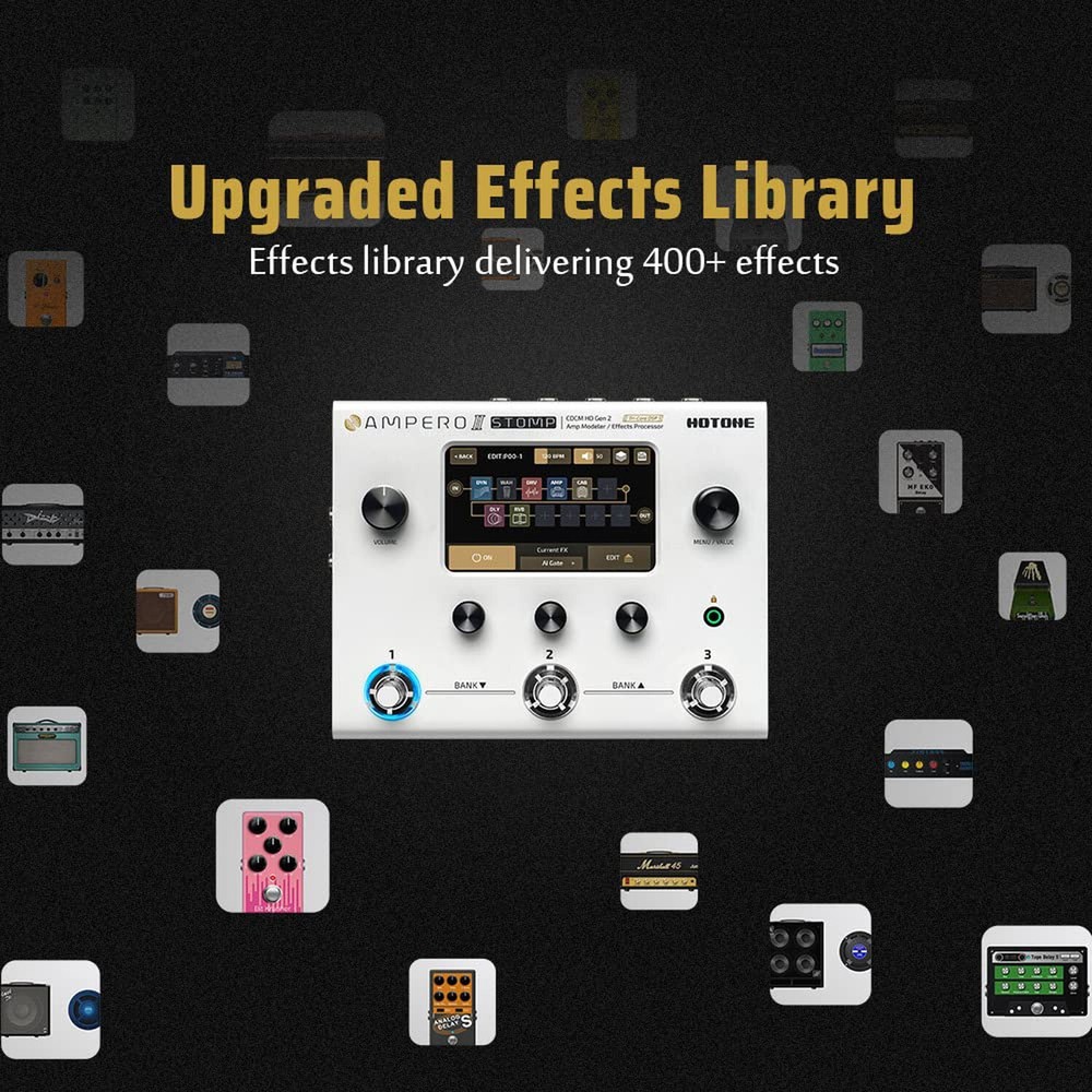 HOTONE Guitar Multi Effects Processor Multi Effects Pedal Touch Screen Guitar...