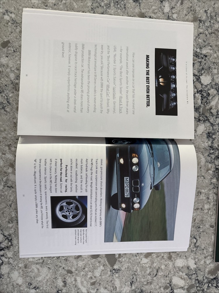 BMW 5 Series E34 41 Page 1992 Brochure