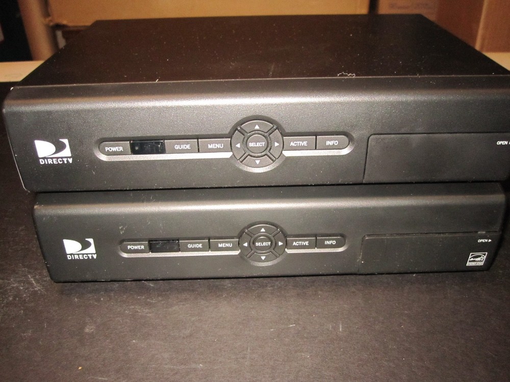 Working Direct TV Cable Box Model D12-700 + D12-100 Both W/Remote, Card, + Cord