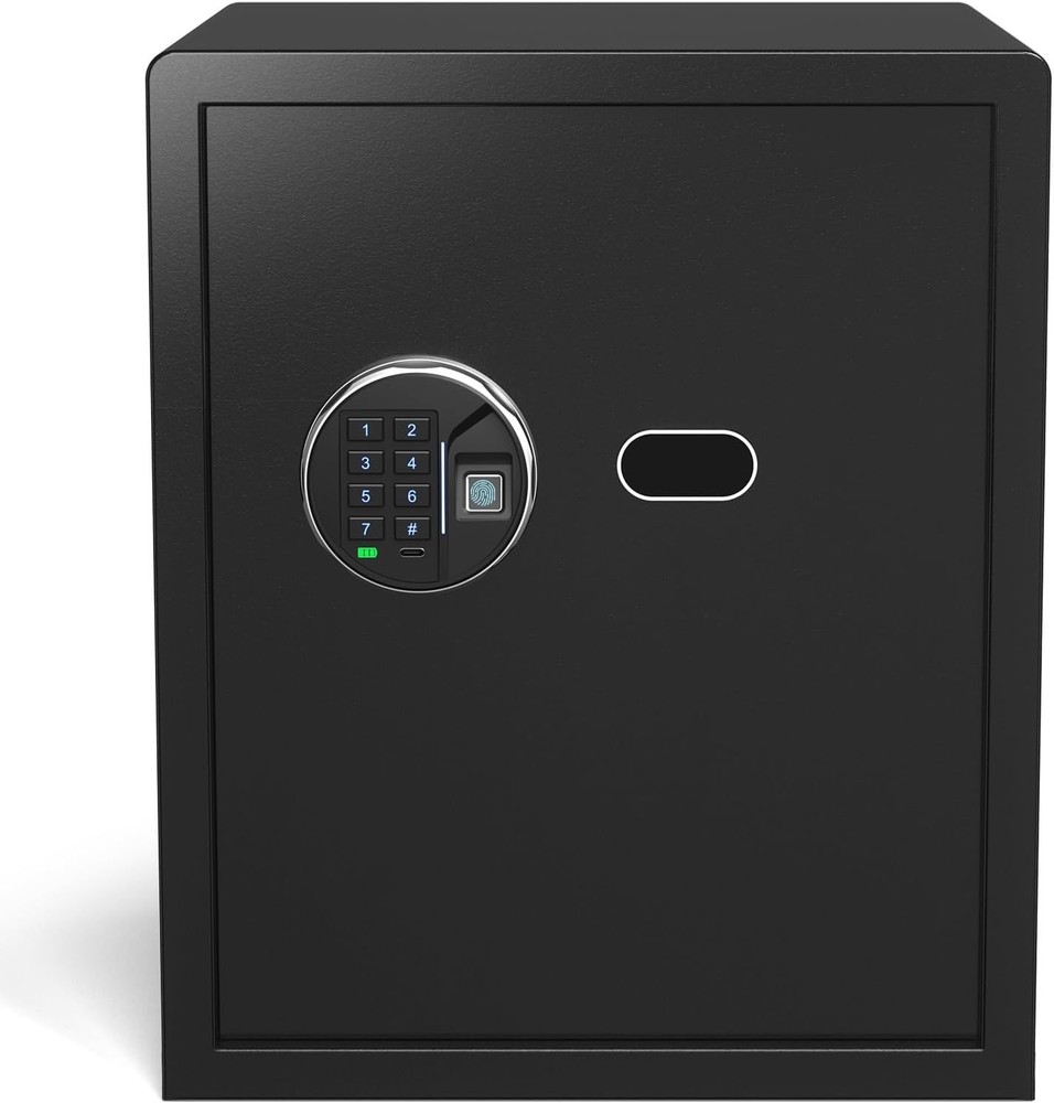 Durable Biometric Fingerprint Safe - Secure Lock Box for Home & Office Security