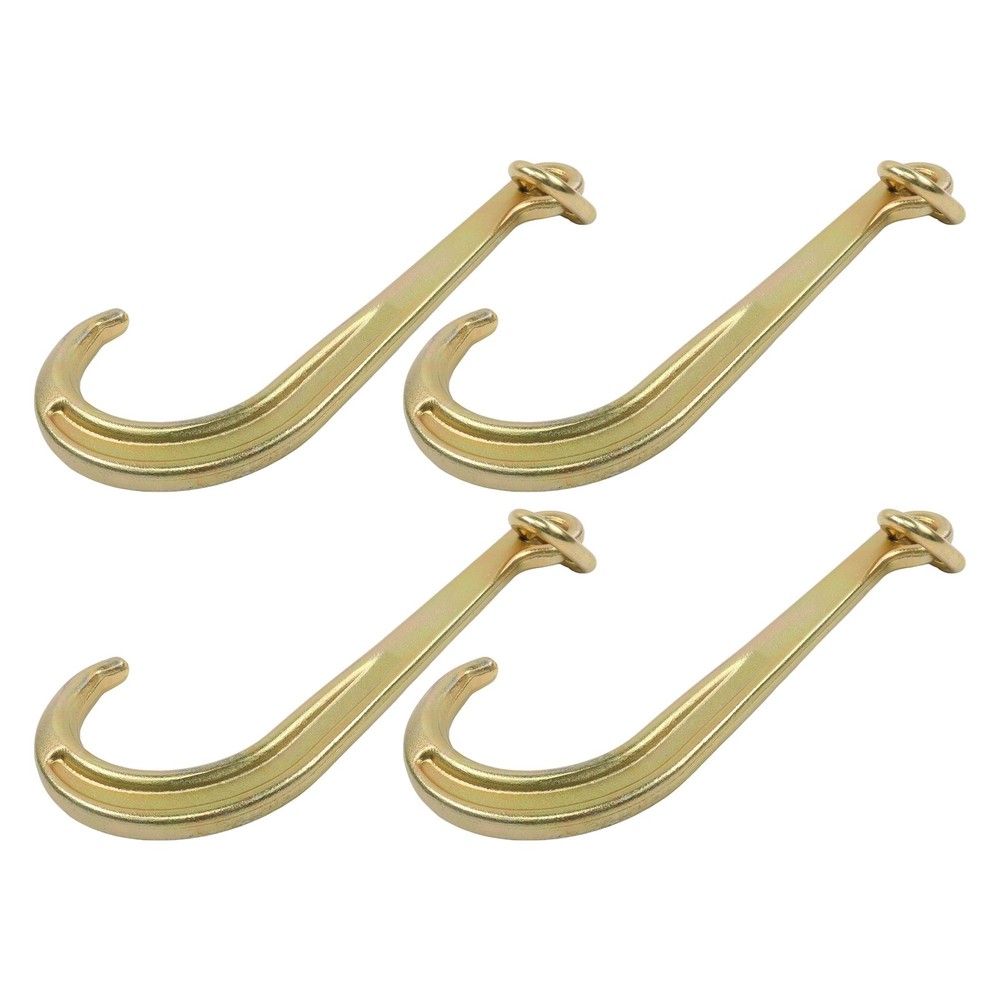 4 Pcs 15 Inch J Hook 5400 Lbs Working Load Limit Roll Back Clevis G70