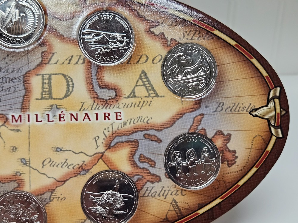 Vintage 13 Coins Millennium Canada 1999 Quarter Sets Commemorative Presentation