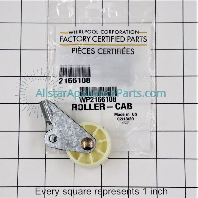 Whirlpool Refrigerator Roller Wheel Assembly WP2166108