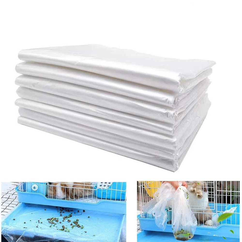 kathson 100 pcs Rabbit Cage Liners Disposable Large Plastic Mat Films for Bun...