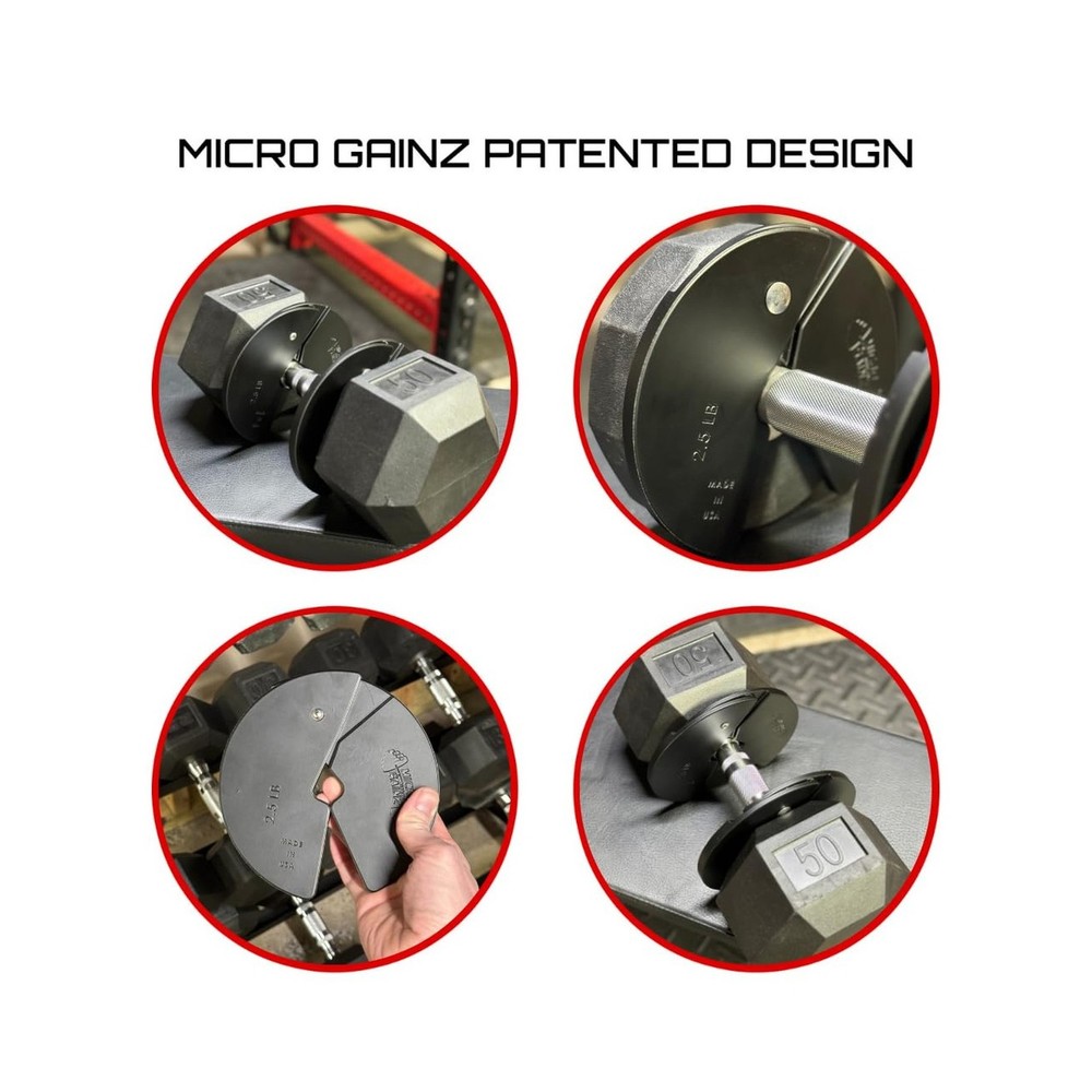 Micro Gainz Dumbbell Fractional 2.5 lb Weight Plate, Ideal for Micro Loading,...