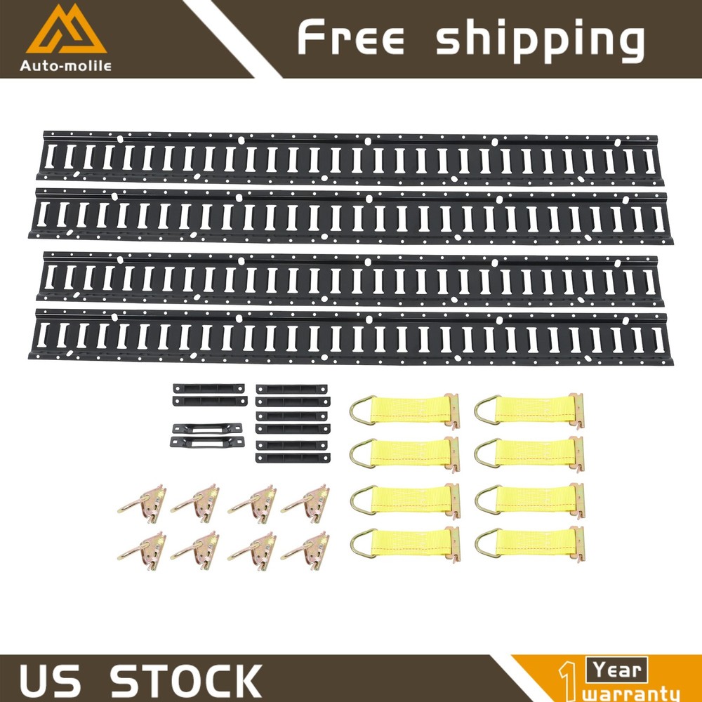 Heavy Loads 30 PCS 5' E Track Tie Down Rail System For Trucks Vans Secure Cargo