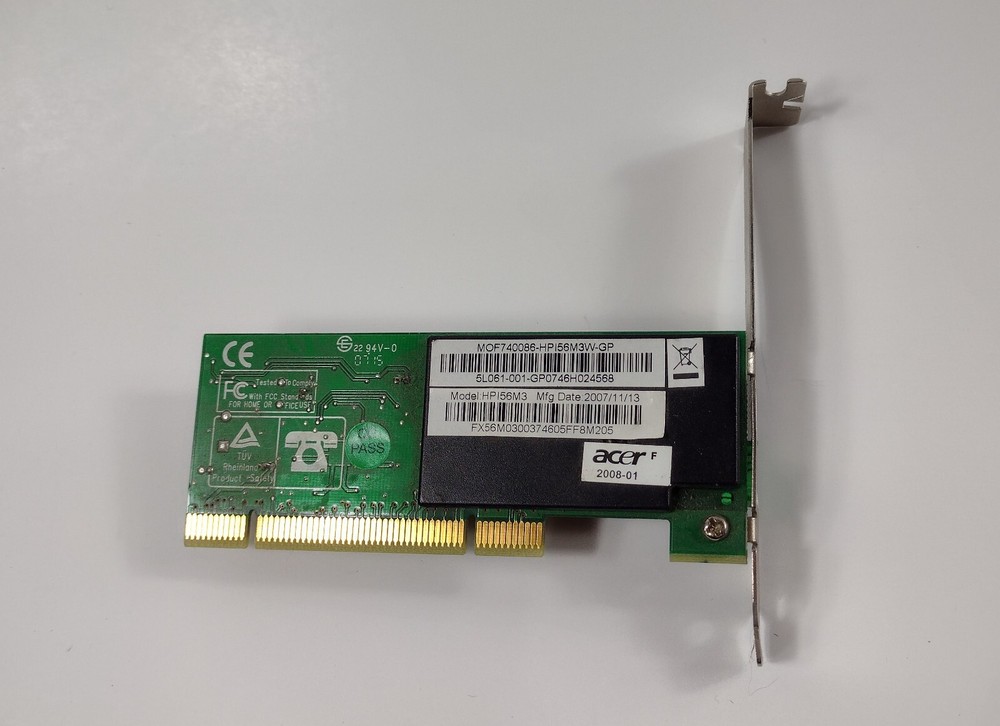 Acer SpeedCom Fax/Phone Card, Model: HP156M3