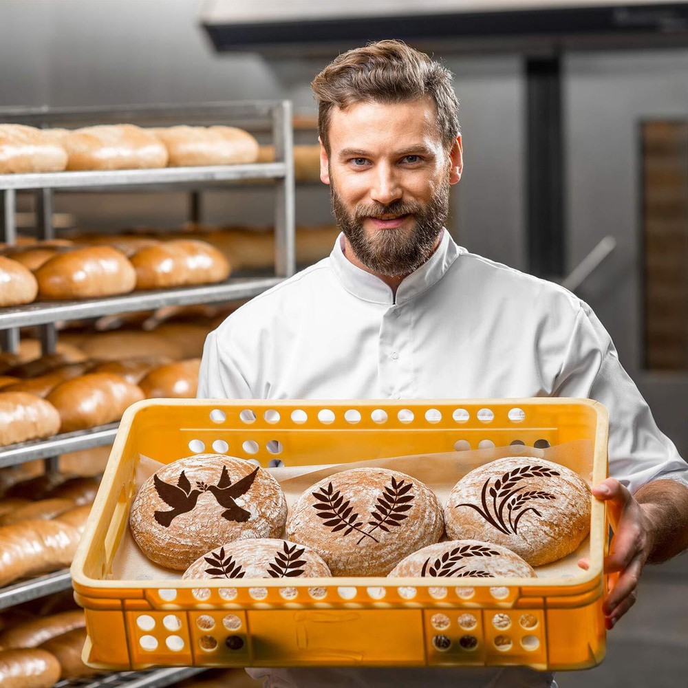 20 Pieces Bread Stencils Artisan Bread Stencil Baking Stencil Set Cook Stenci...