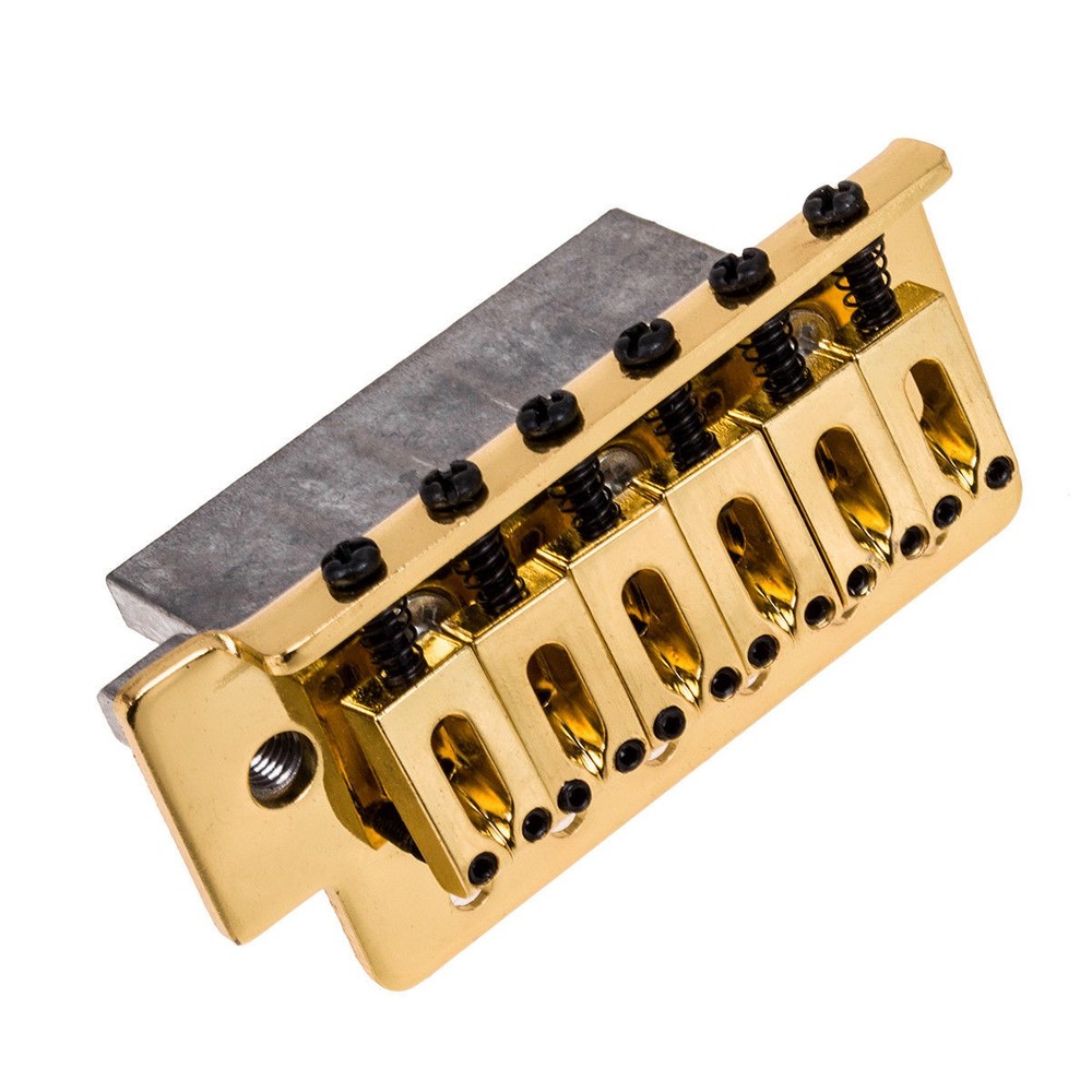Gold 6 String Saddle Locking Single Tremolo Guitar Bridge System for Strat ST US